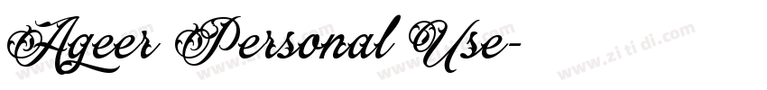 Ageer Personal Use字体转换